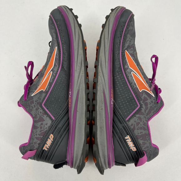 Altra‎ Timp 3 Trail Running Shoes Women's Size 10.5 W Wide Gray Orange Zero Drop - Picture 7 of 10